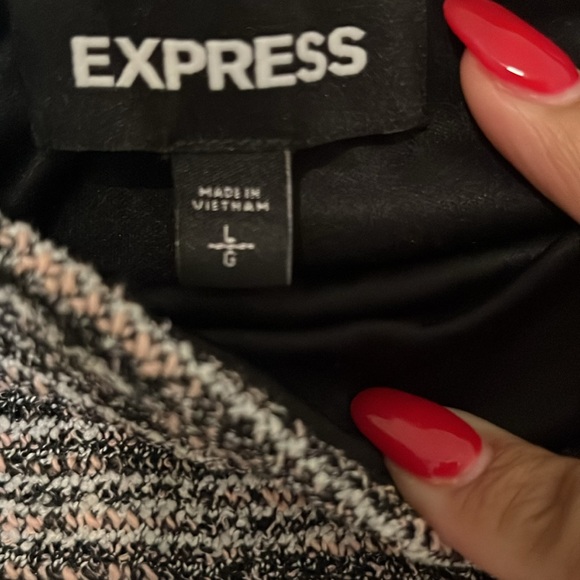 Express Stretch Woven Tweed pull on elastic waist pencil skirt - Picture 2 of 3